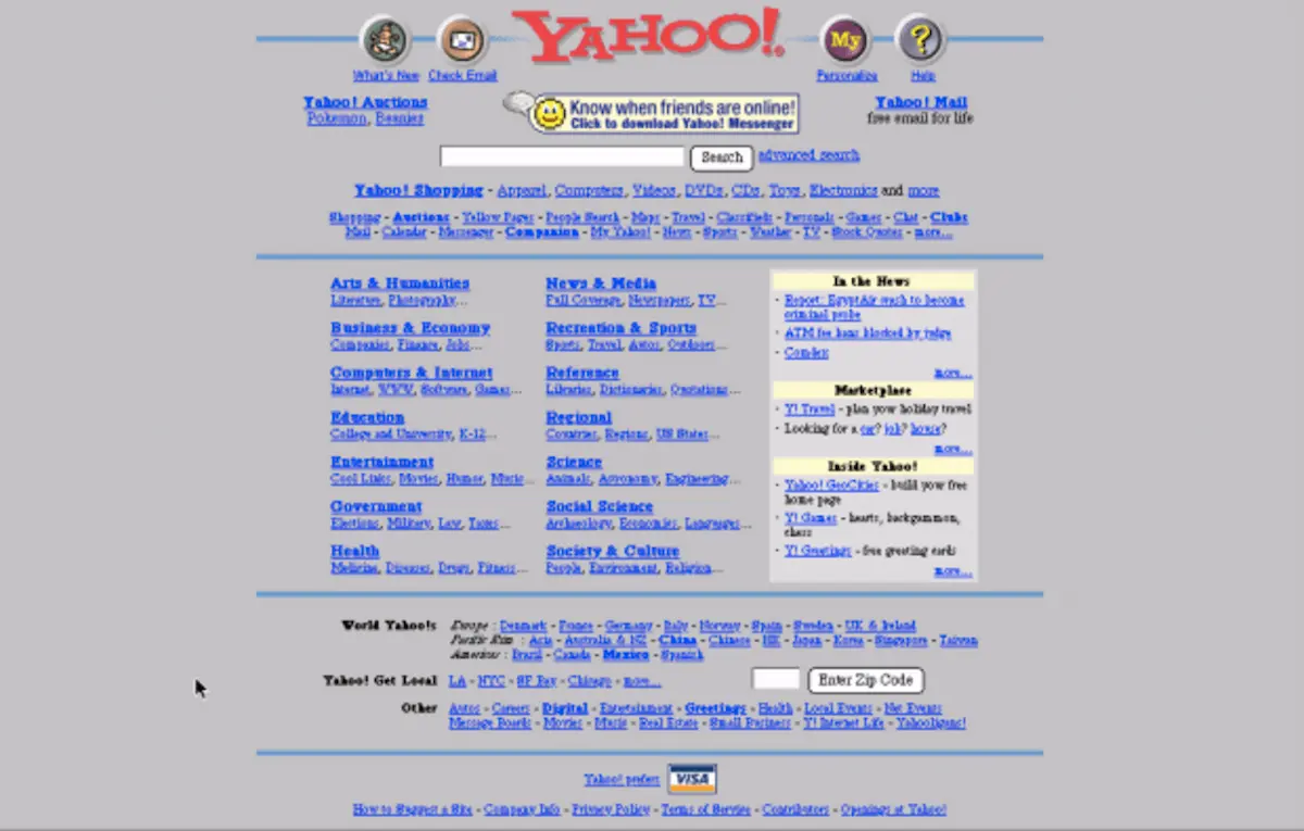 Ancienne page d’aide ou de tutoriel web